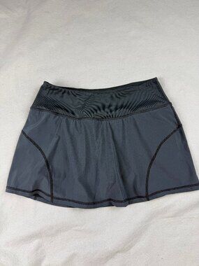 Zella Gray Soft Ruffle Back Tennis Skort Size XS